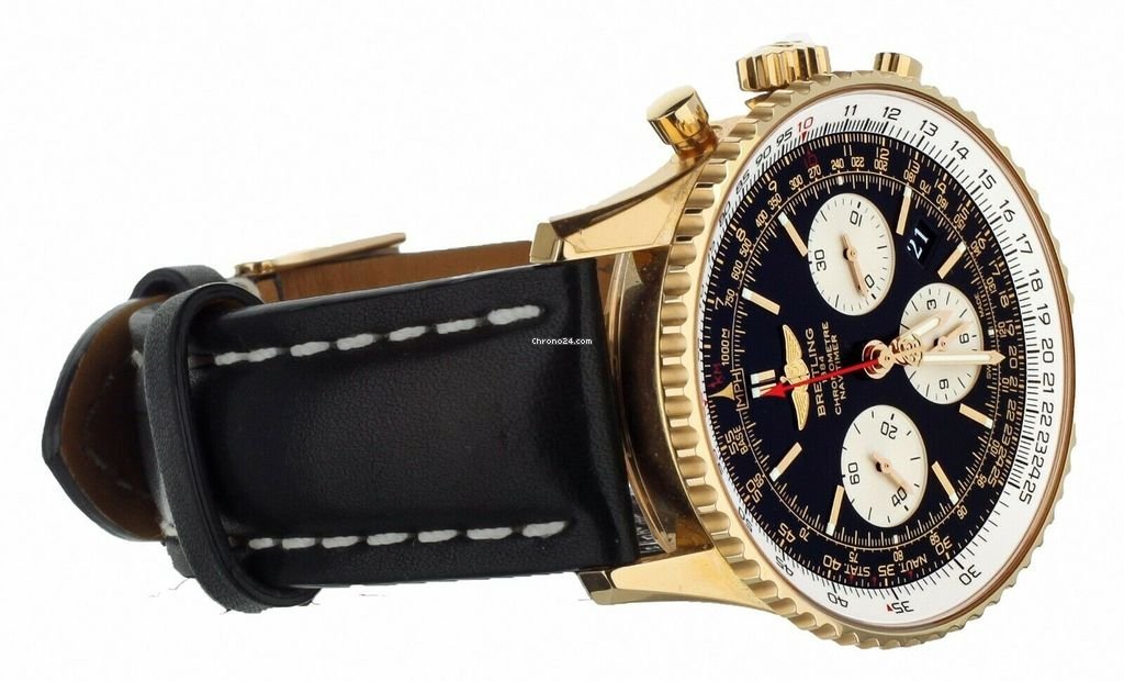 IMG_9081 Breitling Navitimer Mens watch Unisex Automatic Rose gold RB0120 Replica 5