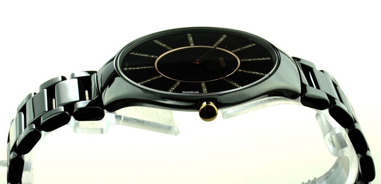 IMG_9081 Rado True Thinline Mens watch Unisex Quartz Ceramic R27741702 Replica 5