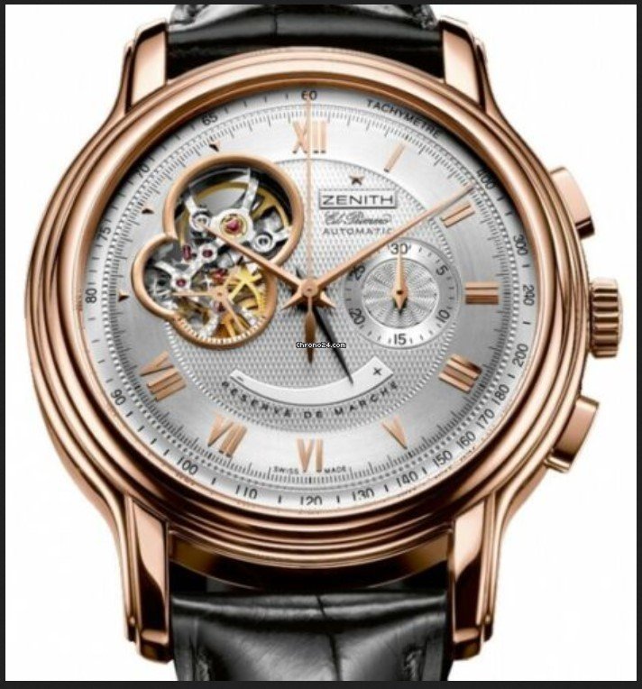 IMG_9081 Zenith El Primero Chronomaster Mens watch Unisex Automatic Rose gold 18.1260.4021.01.C505 Replica 5