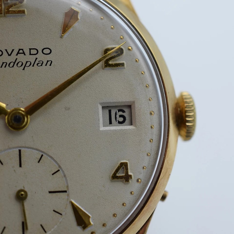 IMG_9081 Movado Mens watch Unisex Manual winding Yellow gold Movado 13322 Replica 5