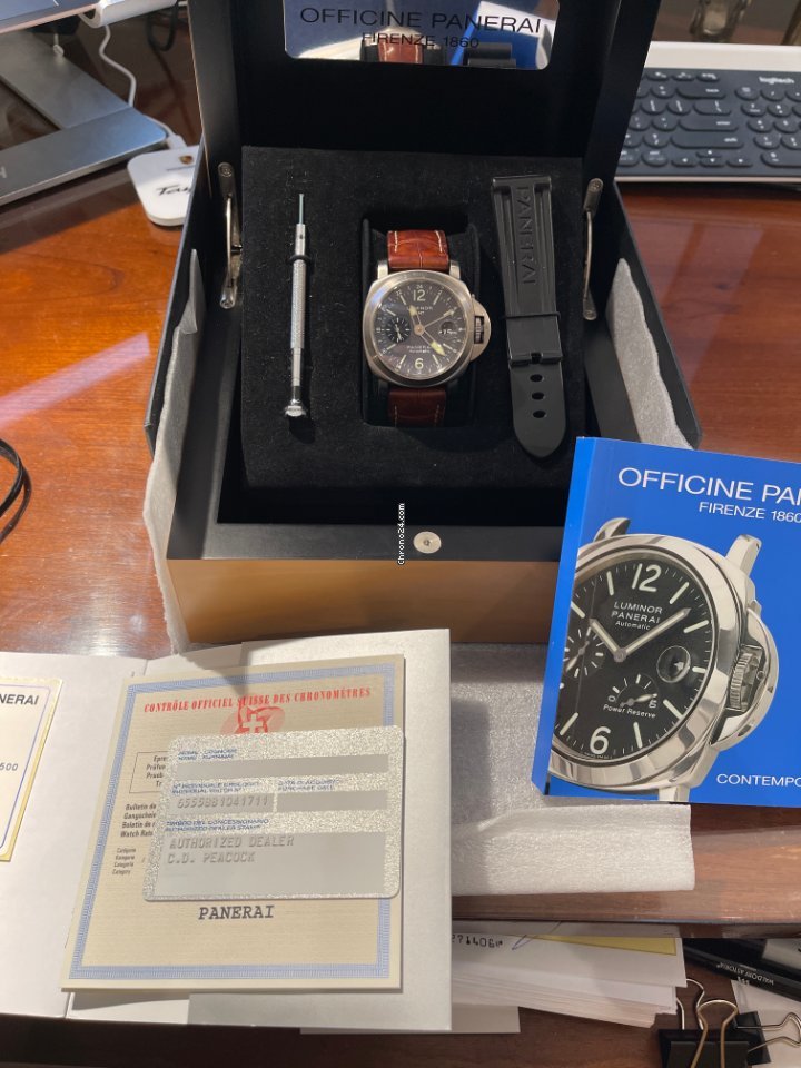 IMG_9081 Panerai Luminor GMT Automatic Mens watch Unisex Automatic Titanium PAM 00089 Replica 5