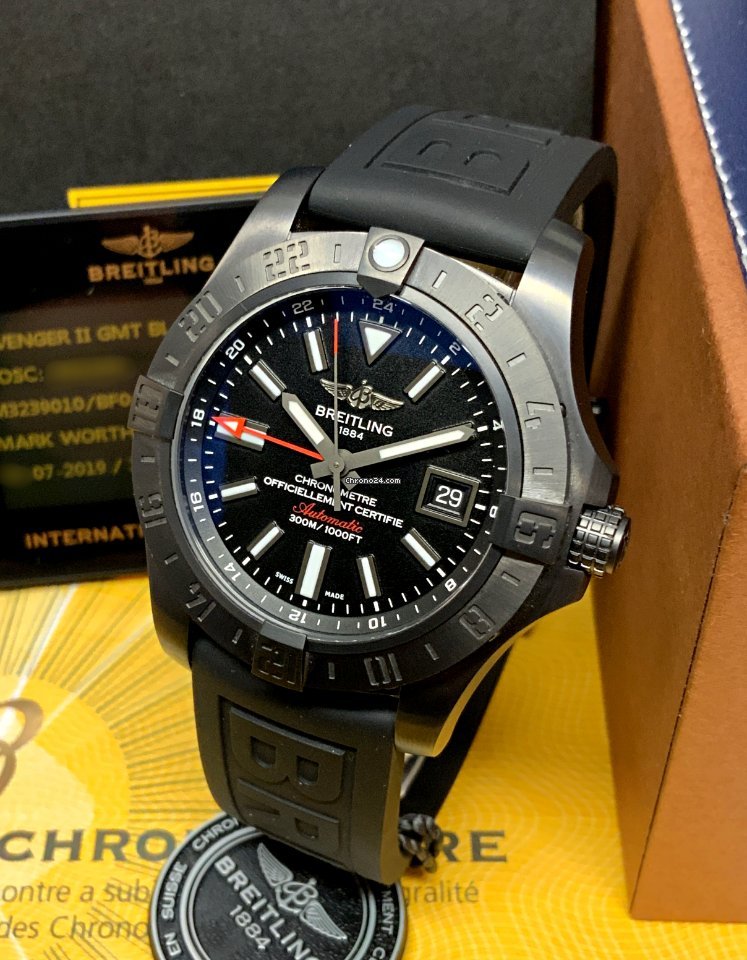 IMG_9081 Breitling Avenger II GMT Mens watch Unisex Automatic Steel M3239010 BF04 Replica 5