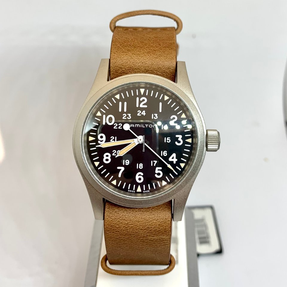 IMG_9081 Hamilton Khaki Field Mens watch Unisex Manual winding Steel H69439531 Replica 5