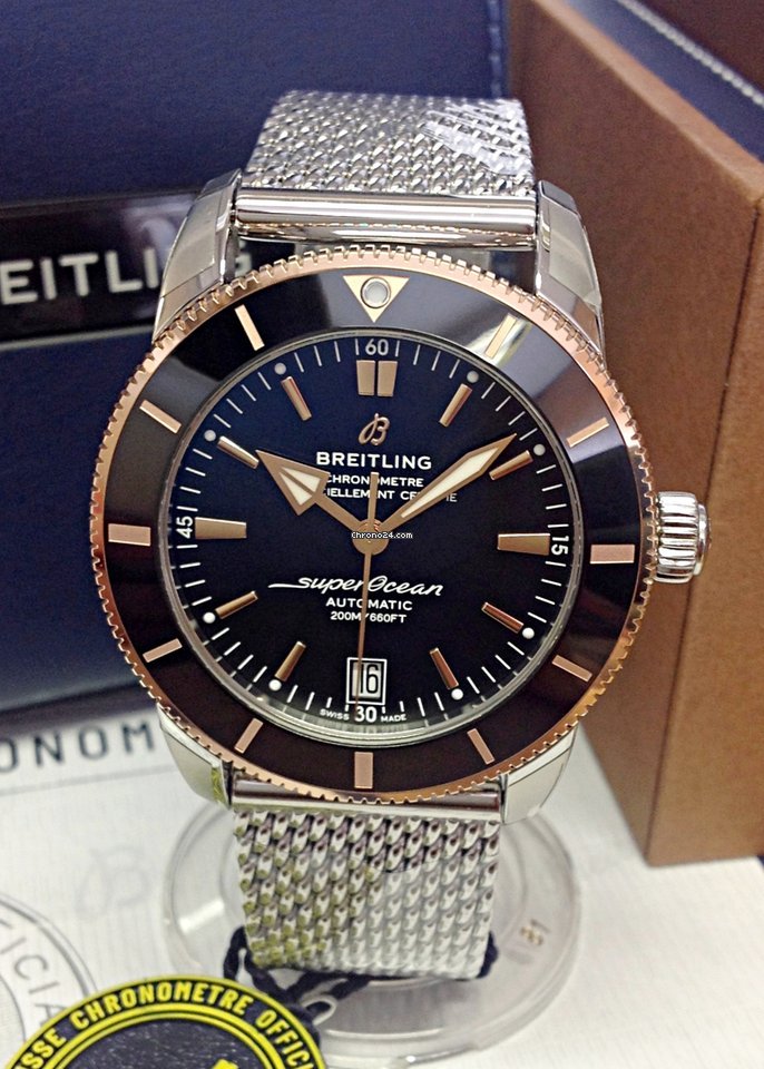 IMG_9081 Breitling Superocean Heritage II 42 Mens watch Unisex Automatic Gold Steel UB2010121B1A1 Replica 5
