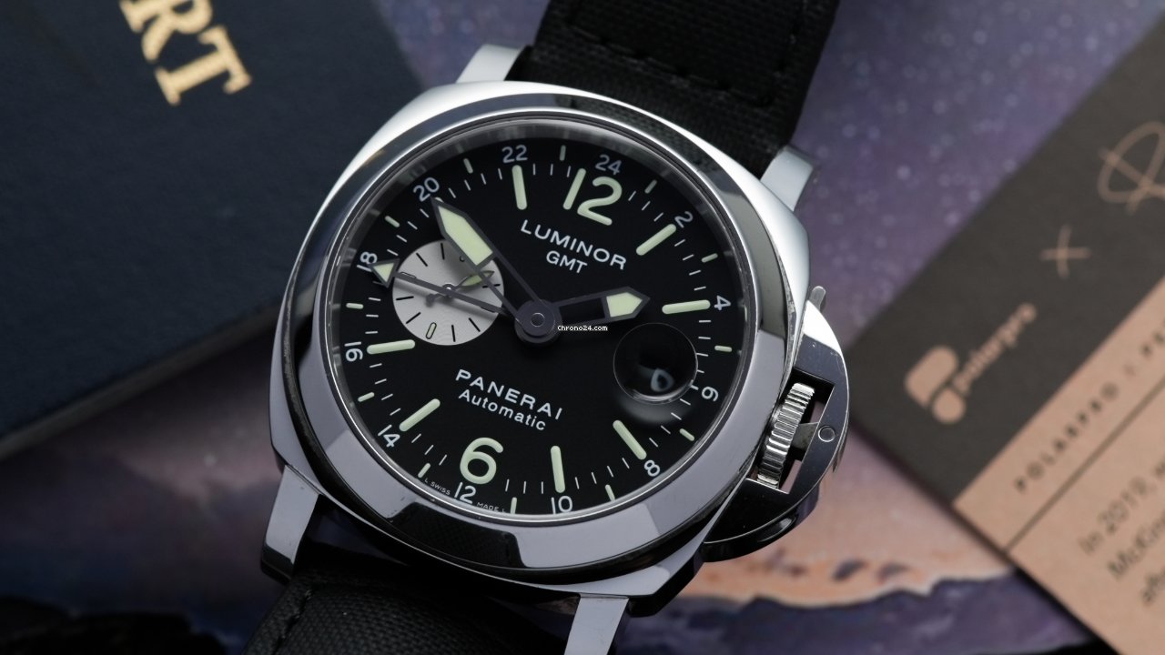 IMG_9081 Panerai Luminor GMT Automatic Mens watch Unisex Automatic Steel PAM 01088 Replica 5