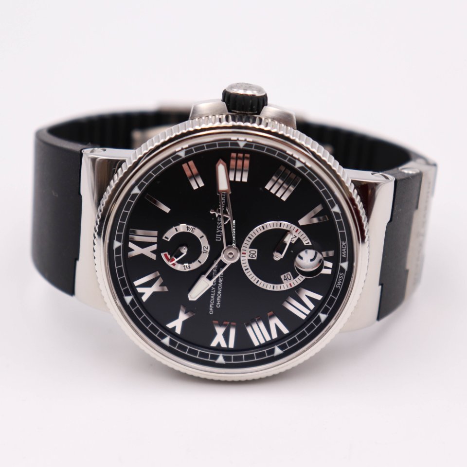 IMG_9081 Ulysse Nardin Marine Chronometer Manufacture Mens watch Unisex Automatic Steel 1183-122-3 42 Replica 5