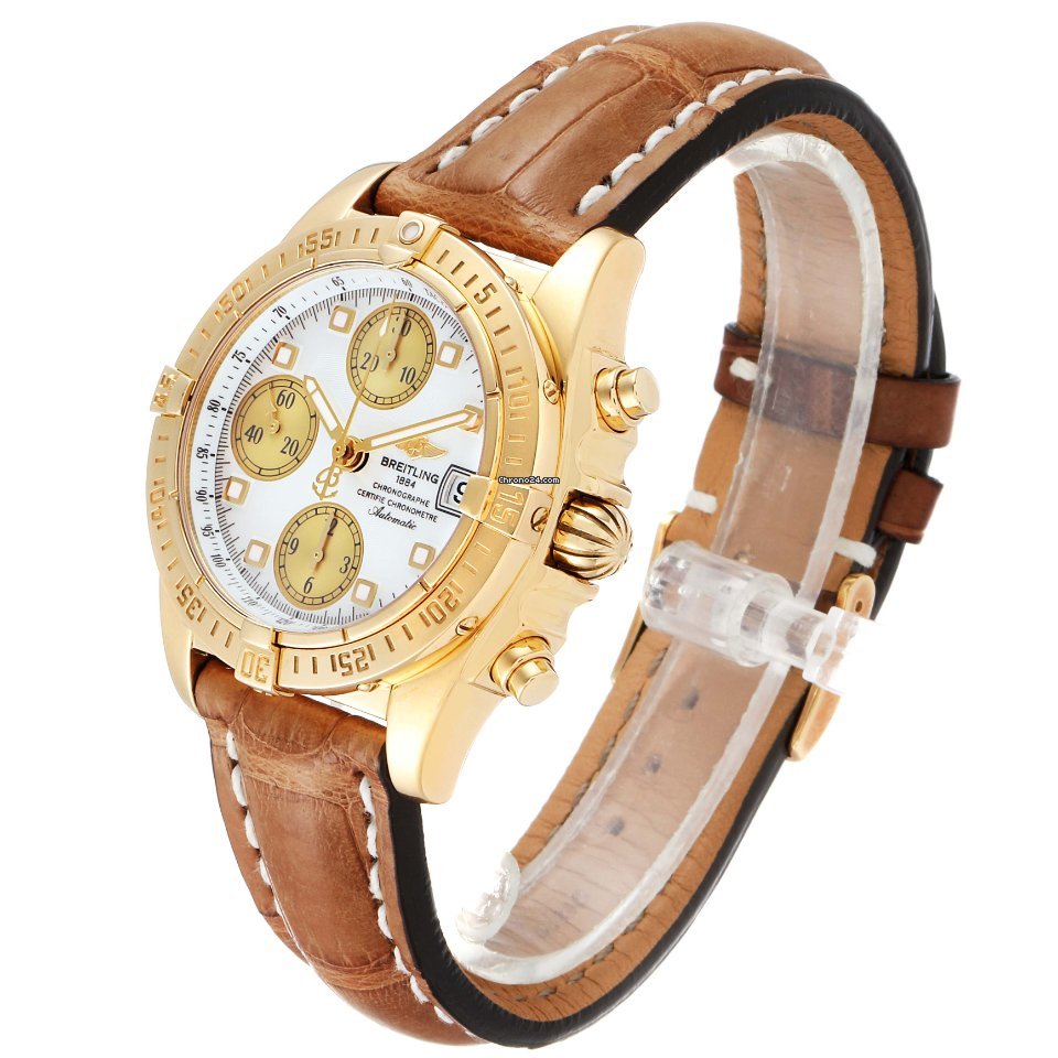 IMG_9081 Breitling Chrono Cockpit Mens watch Unisex Automatic Yellow gold K13358 Replica 5