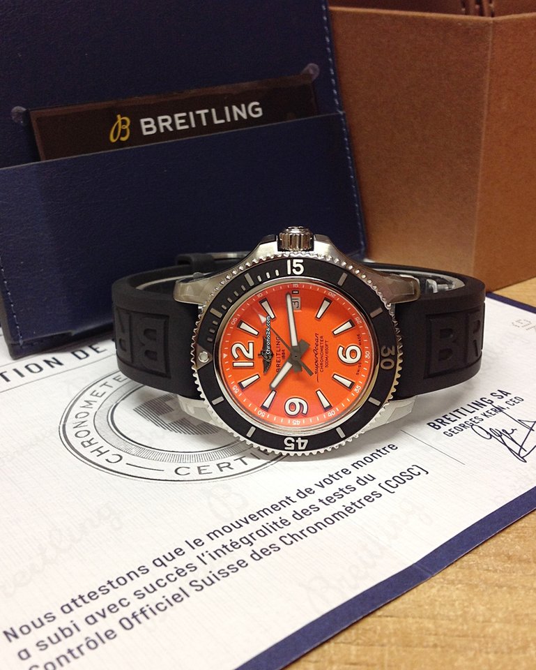 IMG_9081 Breitling Superocean 42 Mens watch Unisex Automatic Steel A17366D71O1S1 Replica 5