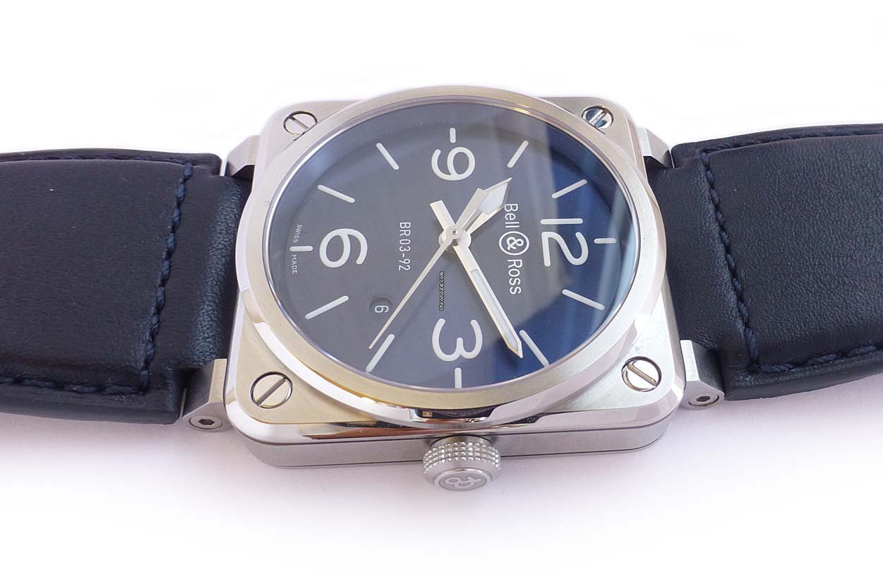 IMG_9081 Bell & Ross BR 03-92 Steel Mens watch Unisex Automatic Steel BR0392-BLU-ST SCA Replica 5