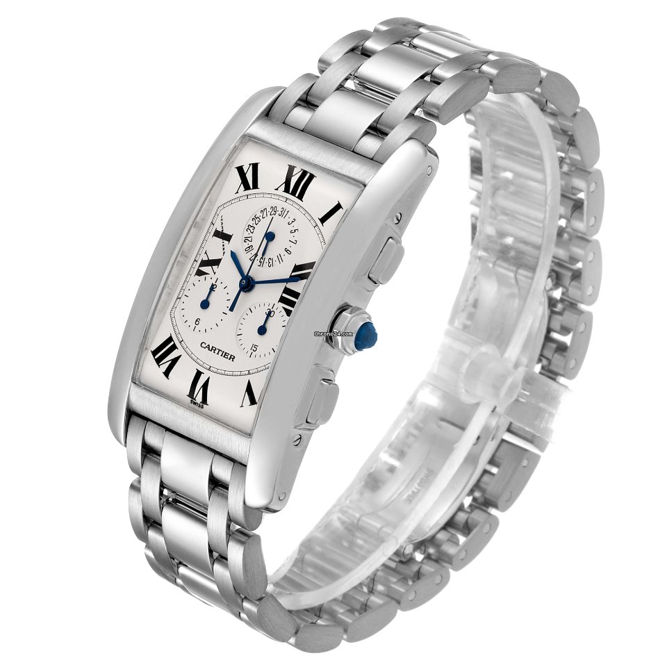 IMG_9081 Cartier Tank Americaine Mens watch Unisex Quartz W26033L1 Replica 5