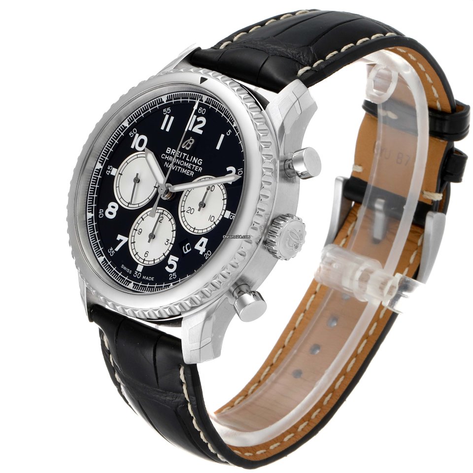 IMG_9081 Breitling Aviator 8 Mens watch Unisex Automatic Steel AB0117131B1P1 Replica 5