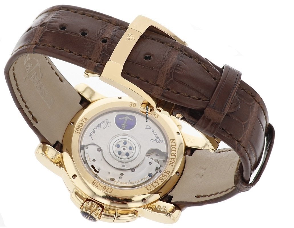 IMG_9081 Ulysse Nardin Sonata Mens watch Unisex Automatic Rose gold 676-88 212 Replica 5