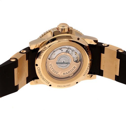 Ulysse Nardin Maxi Marine Diver Mens watch Unisex Manual winding Rose gold 266.33.3A.925 Replica 5