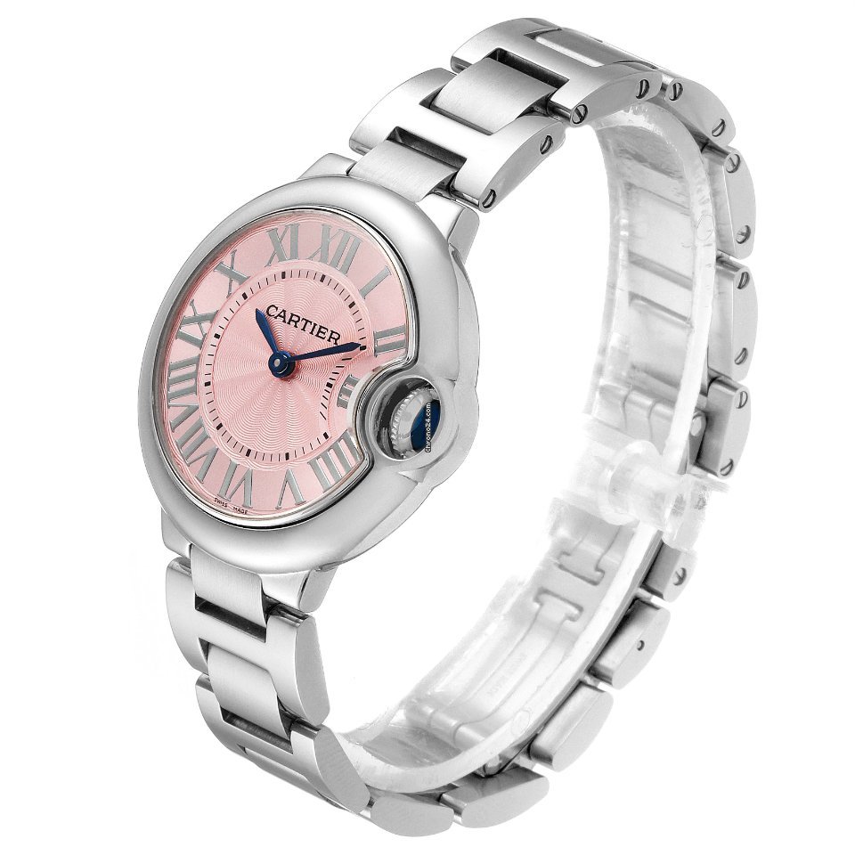 IMG_9081 Cartier Ballon Bleu 33mm Womens watch Quartz Steel WSBB0033 Replica 5