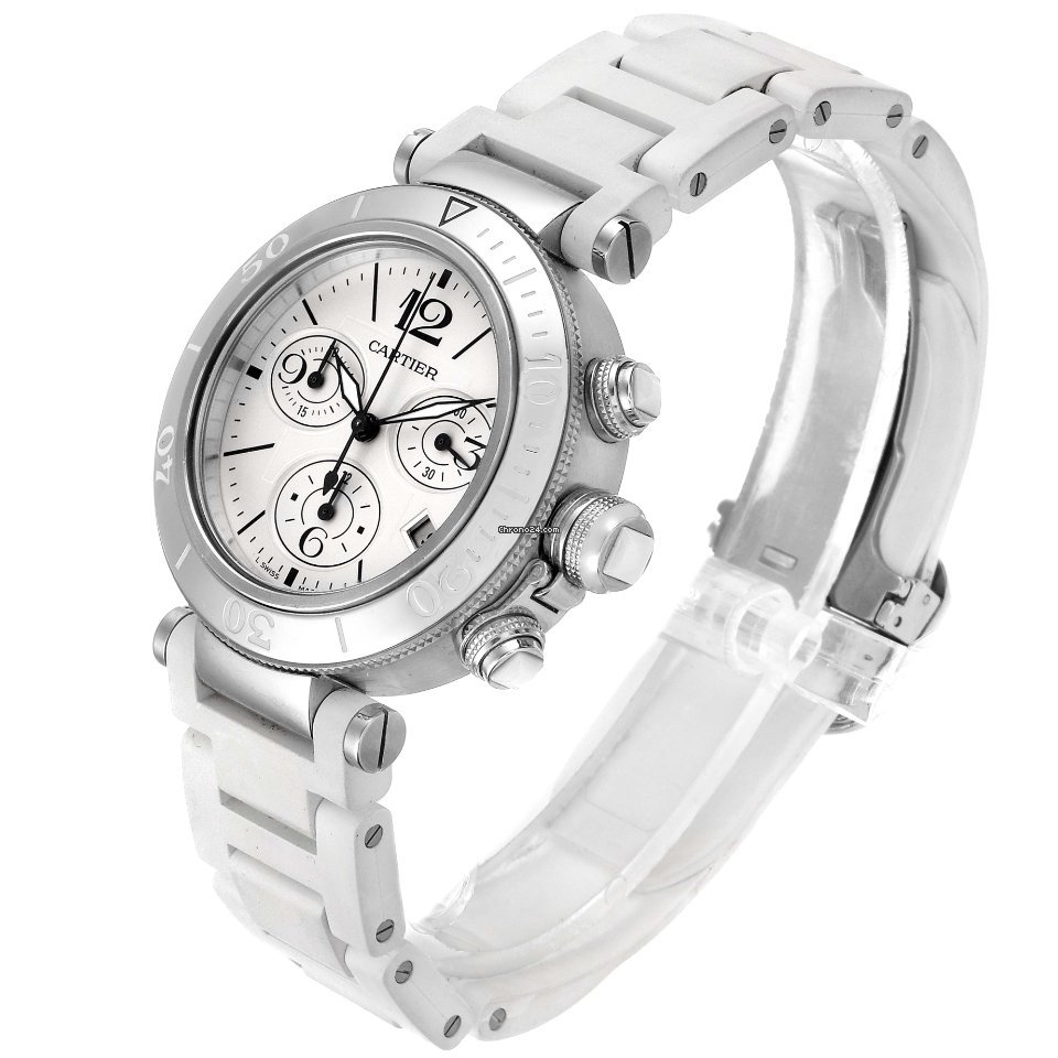 IMG_9081 Cartier Pasha Seatimer Mens watch Unisex Quartz Steel W3140005 Replica 5