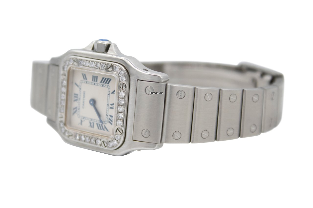 IMG_9081 Cartier Santos Galbee Womens watch Quartz Steel 1565 Replica 5