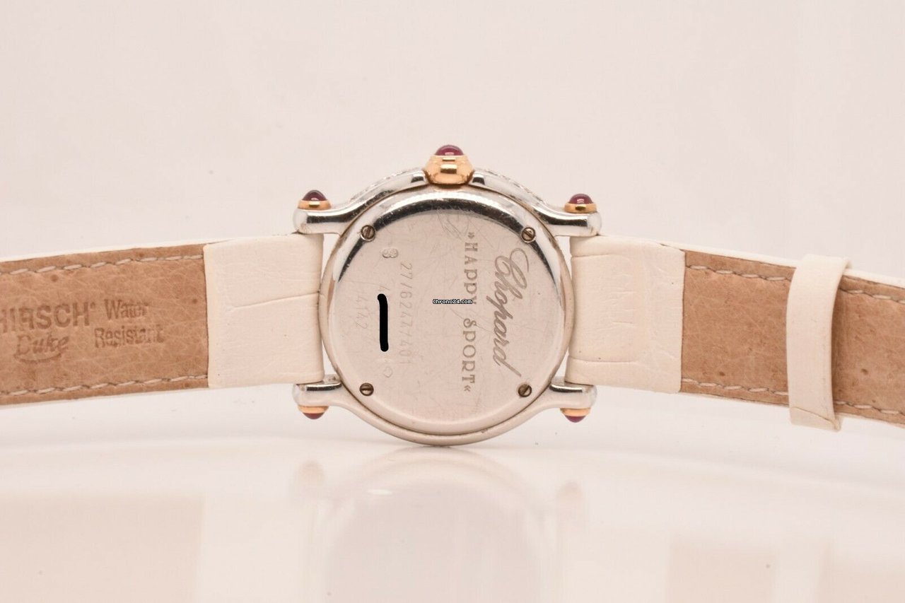 IMG_9081 Chopard Happy Sport Womens watch Quartz White gold 27 6244 401 Replica 5