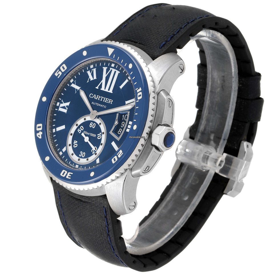 IMG_9081 Cartier Calibre de Cartier Diver Mens watch Unisex Automatic Steel WSCA0011 Replica 5