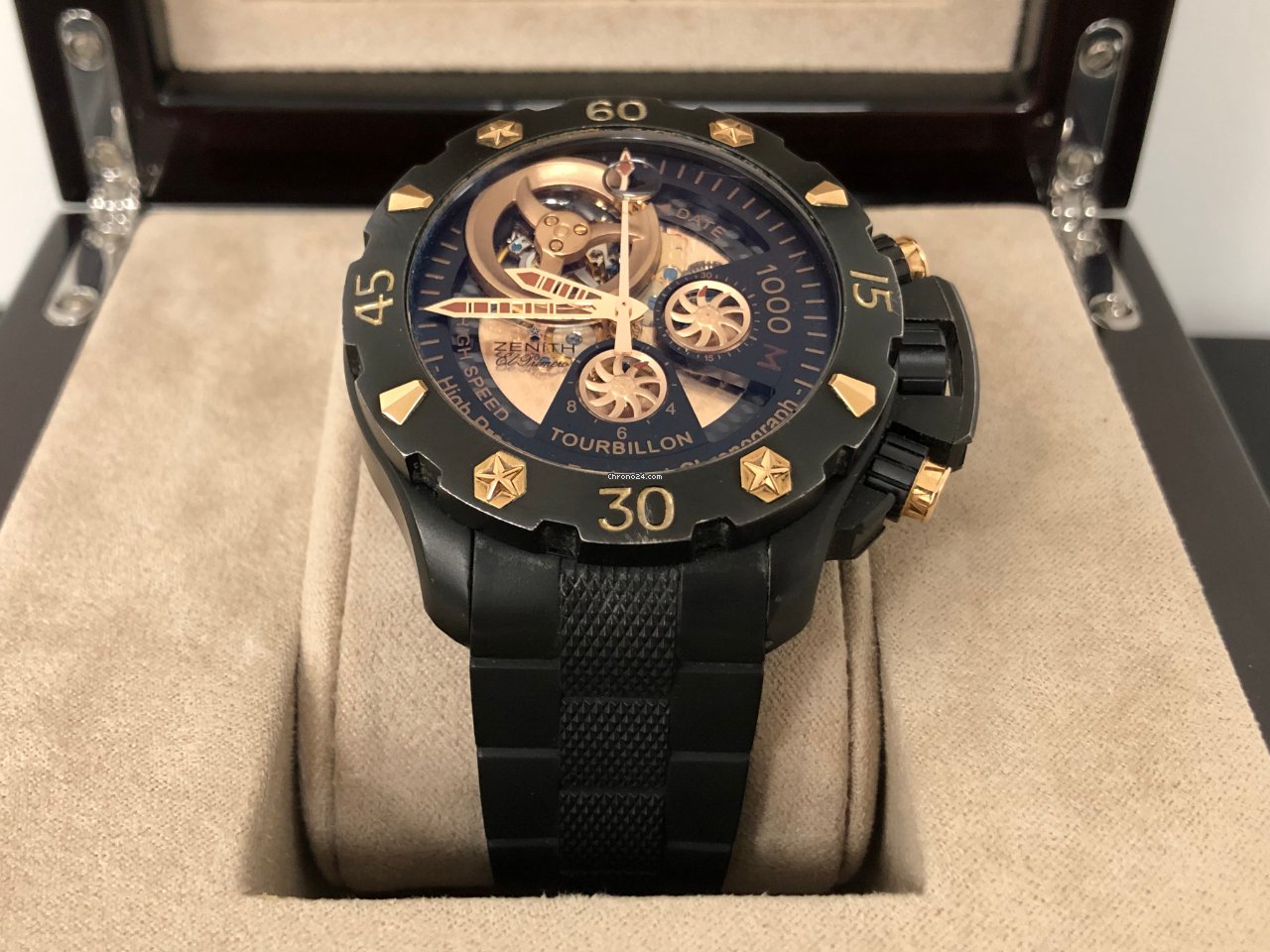 IMG_9081 Zenith Defy El Primero Mens watch Unisex Automatic Titanium 96.0528.4035 21.M528 Replica 5