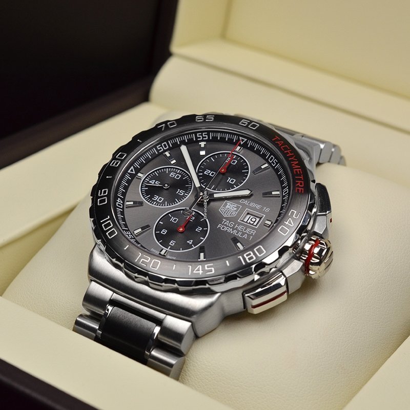 IMG_9081 TAG Heuer Formula 1 Calibre 16 Mens watch Unisex Steel CAU2011-0 Replica 5