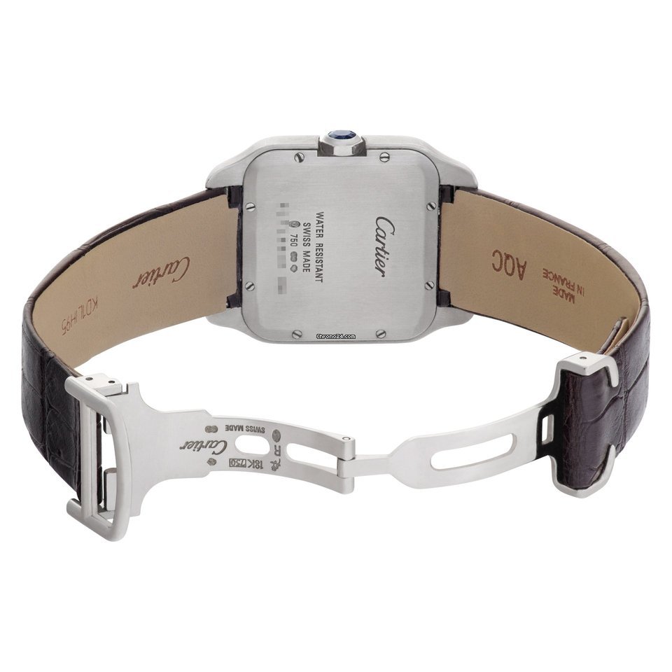 IMG_9081 Cartier Santos Dumont Quartz White gold W2009451 Replica 5