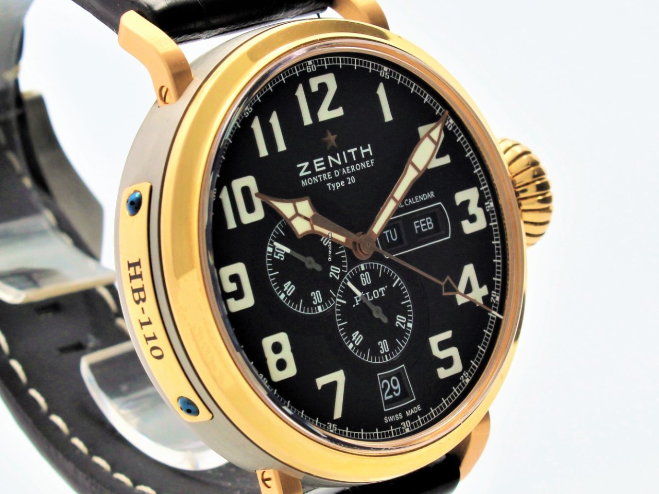 IMG_9081 Zenith Pilot Type 20 Annual Calendar Mens watch Unisex Automatic Titanium 87.2430.4054 Replica 5