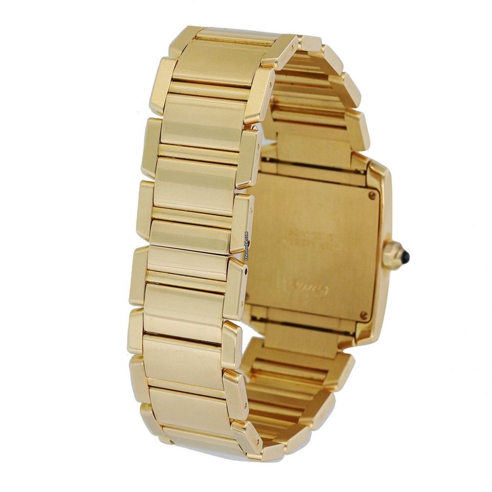 Cartier Tank Francaise Womens watch Quartz Yellow gold 1820 Replica 5