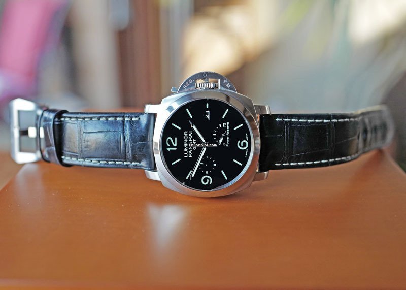 IMG_9081 Panerai Luminor 1950 3 Days GMT Power Reserve Automatic Automatic PAM 321 Replica 5