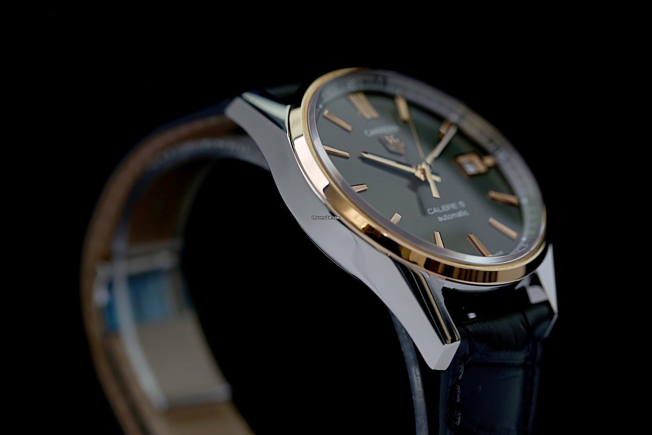 IMG_9081 TAG Heuer Carrera Calibre 5 Mens watch Unisex Automatic Gold Steel WAR215E.FC6336 Replica 5