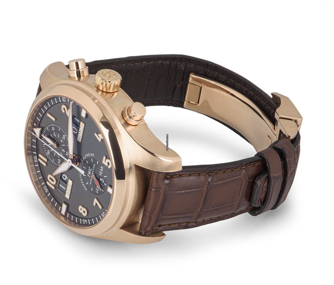 IMG_9081 IWC Pilot Spitfire Perpetual Calendar Digital Date-Month Mens watch Unisex Automatic Rose gold IW379105 Replica 5