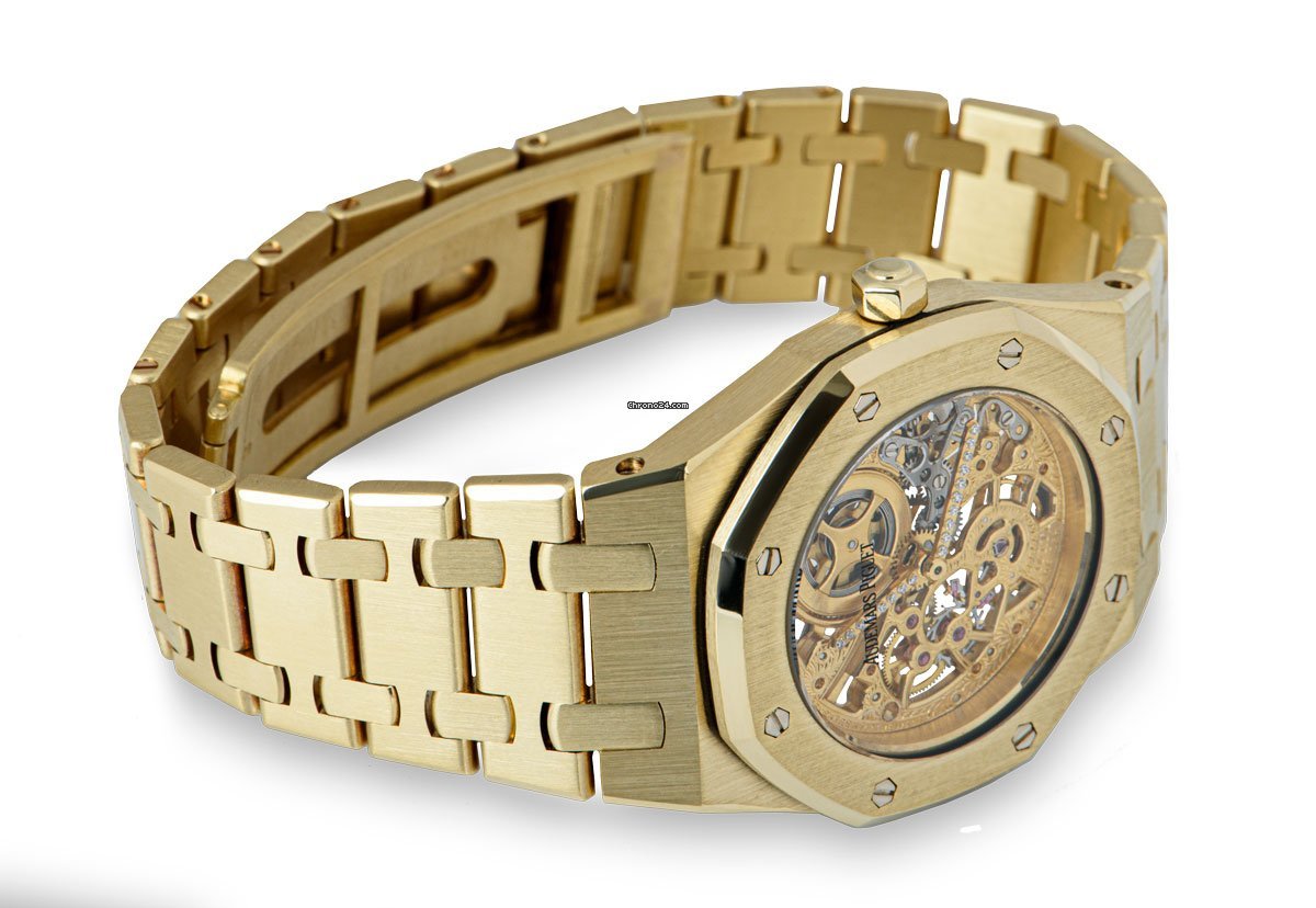 Audemars Piguet Royal Oak Mens watch Unisex Manual winding Yellow gold 14789BA Replica 5