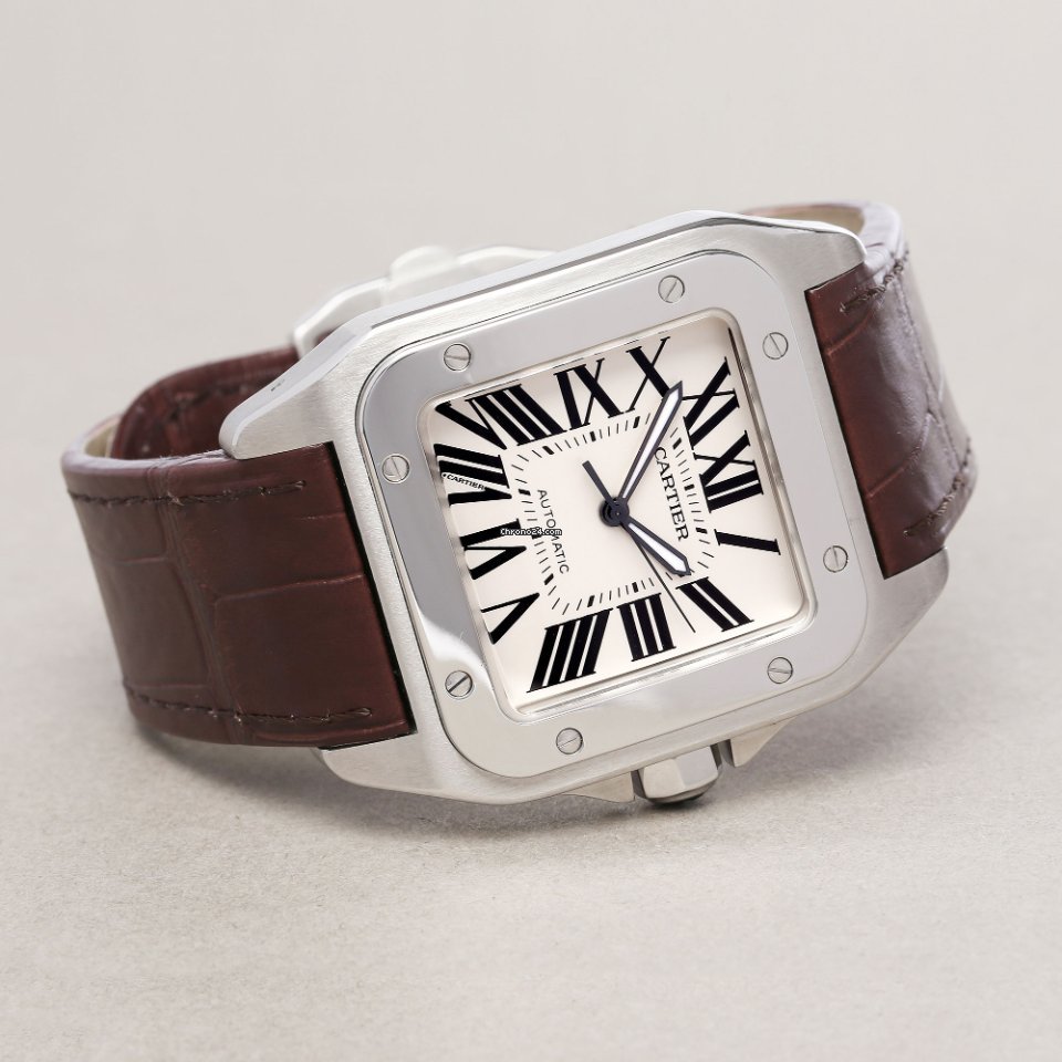 Cartier Santos 100 Mens watch Unisex Automatic Steel W20073X8 or 2656 Replica 5