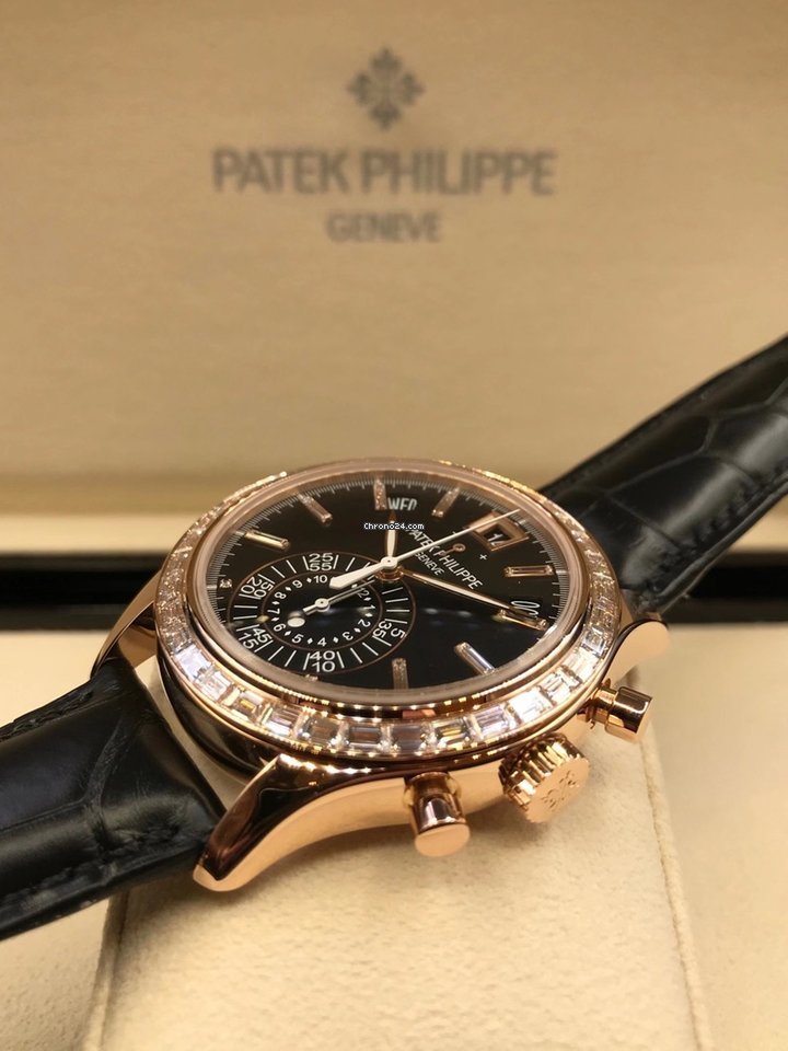 IMG_9081 Patek Philippe Annual Calendar Chronograph Mens watch Unisex Automatic Rose gold 5961R-010 Replica 5