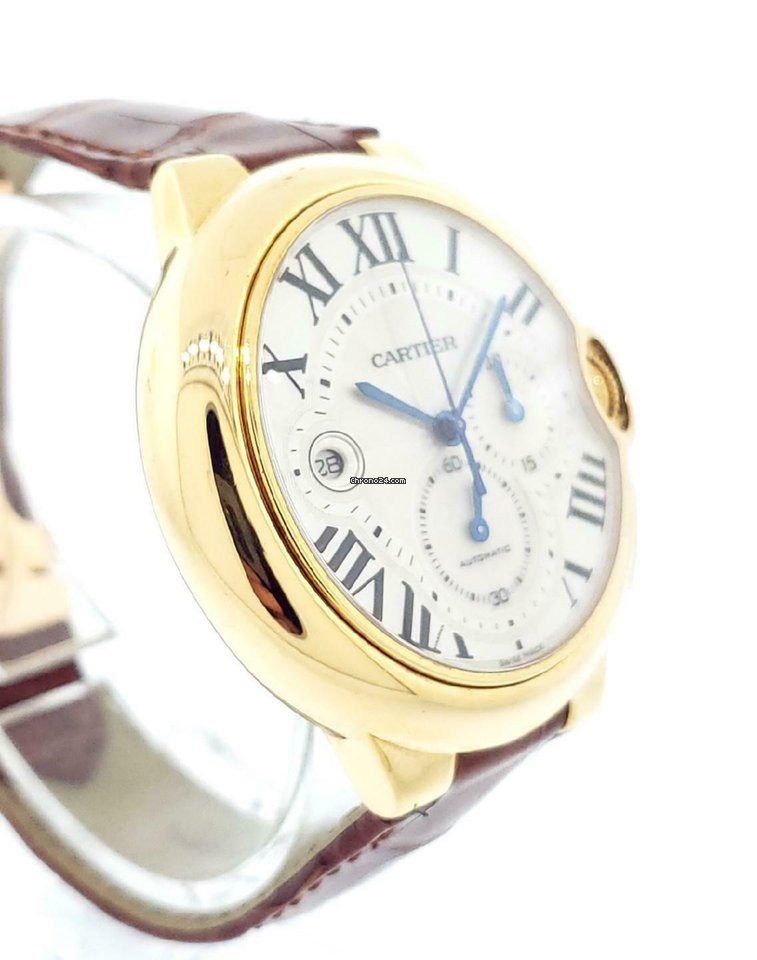 IMG_9081 Cartier Ballon Bleu 44mm Mens watch Unisex Automatic Yellow gold W6920007 Replica 5
