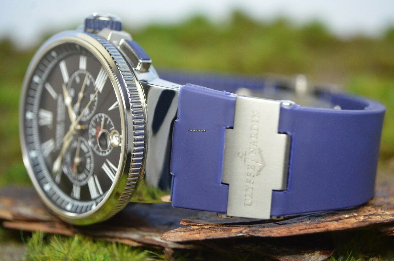 Ulysse Nardin Marine Chronograph Mens watch Unisex Automatic Steel 1533-150  Code: 6488 Replica 5