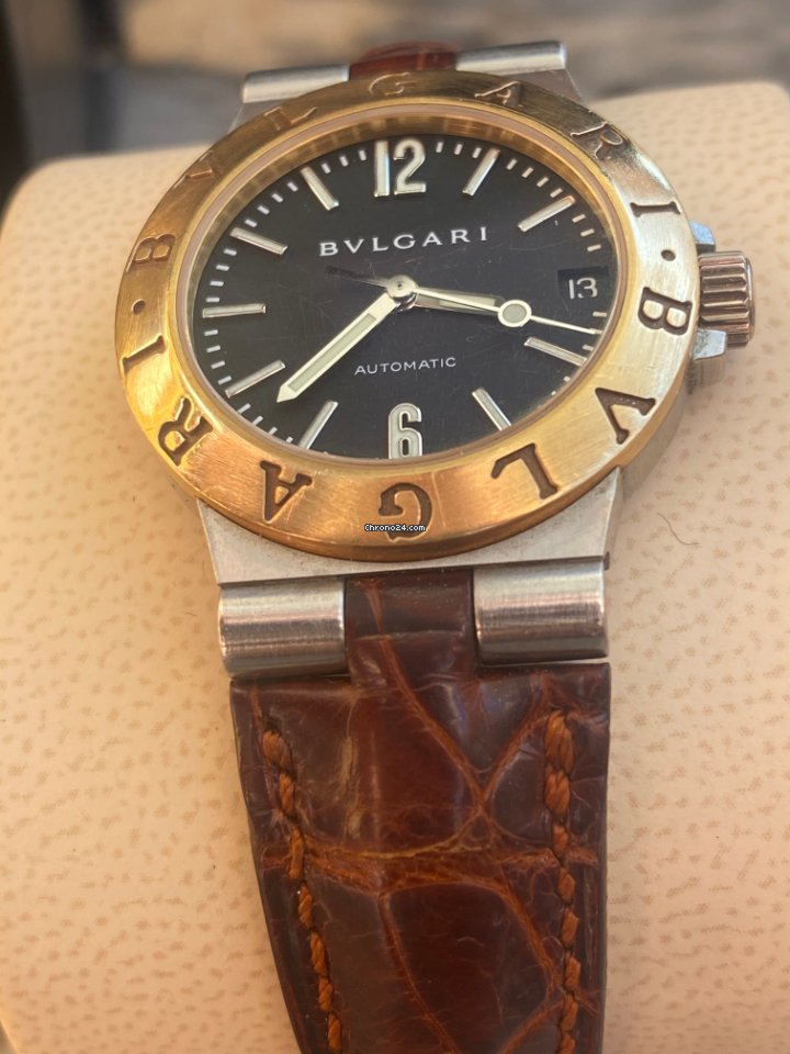 Bulgari Diagono Womens watch Automatic Gold Steel LCV 29 S Replica 5