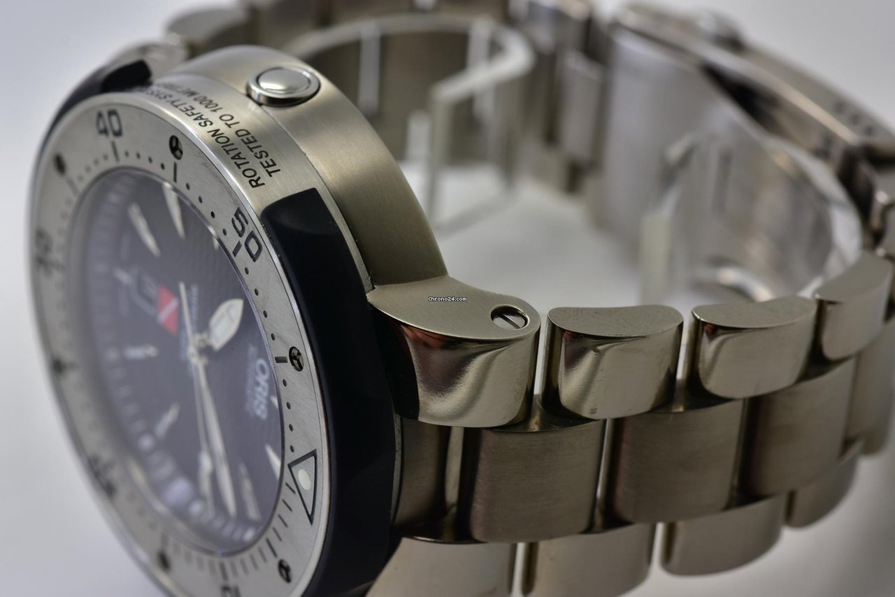 IMG_9081 Oris ProDiver Date Mens watch Unisex Automatic Titanium 01 733 7646 7184-Set Replica 5
