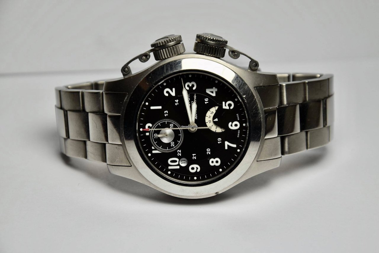 IMG_9081 Hamilton Khaki Navy Frogman Mens watch Unisex Automatic Titanium H777160 Replica 5