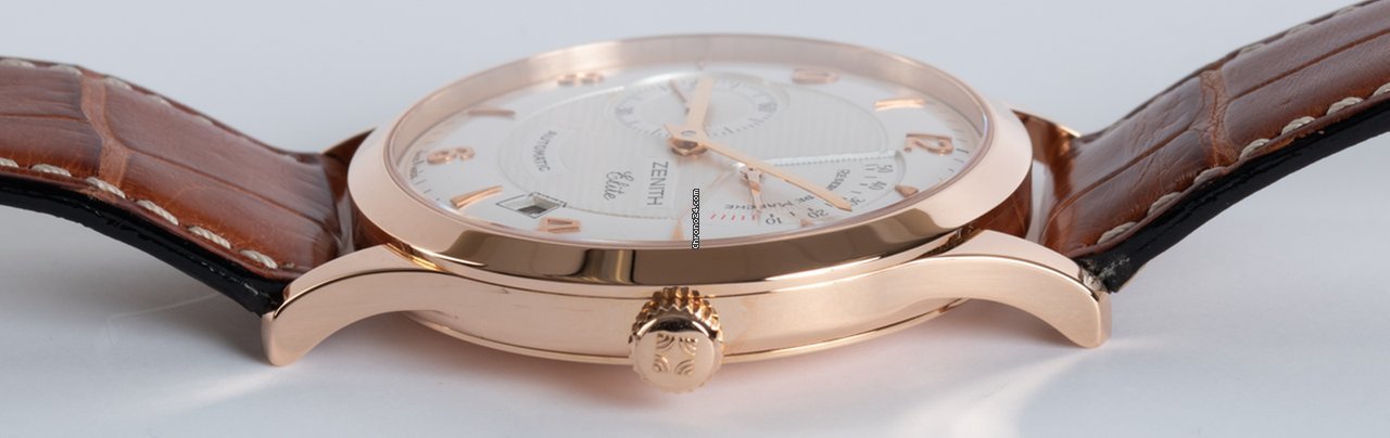 Zenith Elite Power Reserve Mens watch Unisex Automatic Rose gold 18.1125.685 Replica 5