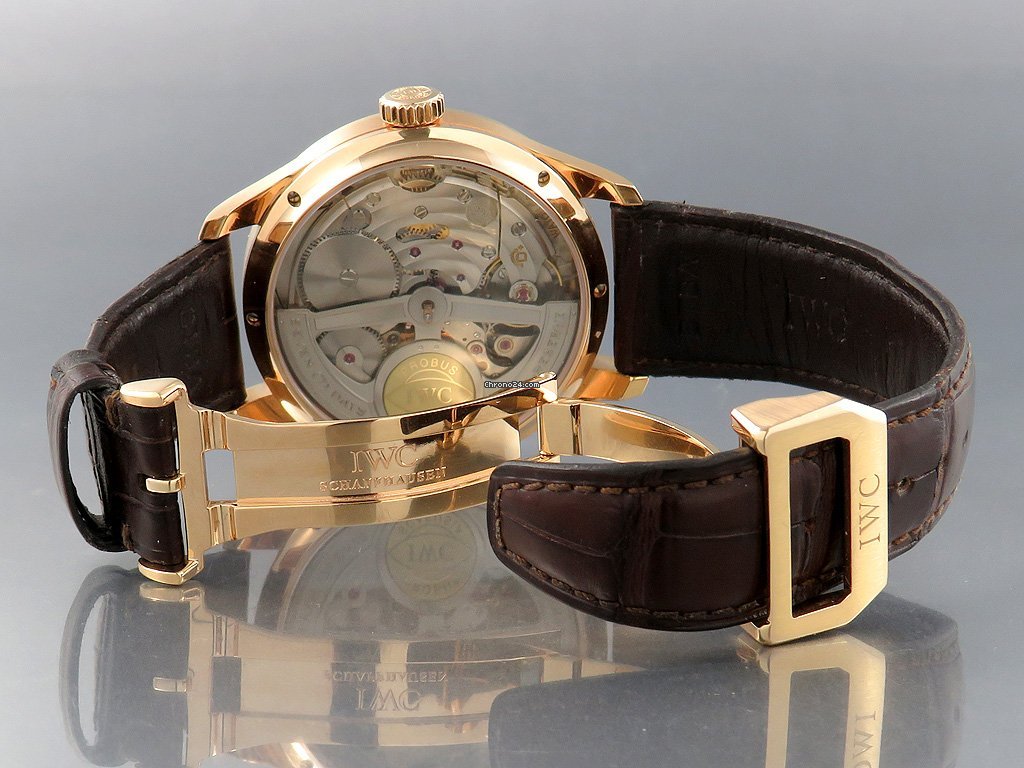 IMG_9081 IWC Portuguese Perpetual Calendar Mens watch Unisex Automatic Rose gold IW502122 Replica 5
