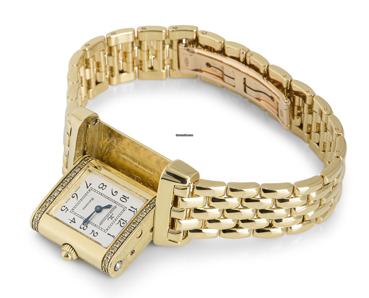 IMG_9081 Jaeger-LeCoultre Reverso Womens watch Quartz Yellow gold 265.1.08 Replica 5