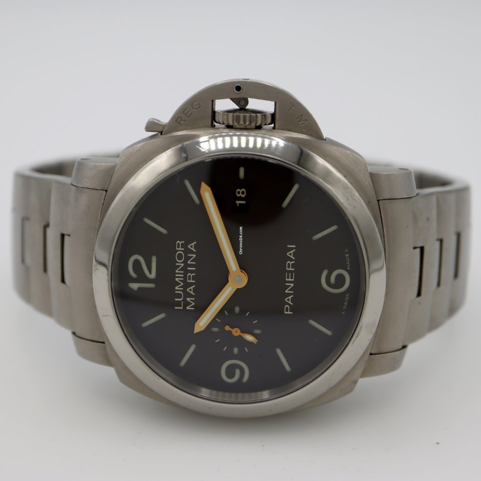 IMG_9081 Panerai Luminor Marina 1950 3 Days Automatic Mens watch Unisex Automatic Titanium PAM 00352 Replica 5