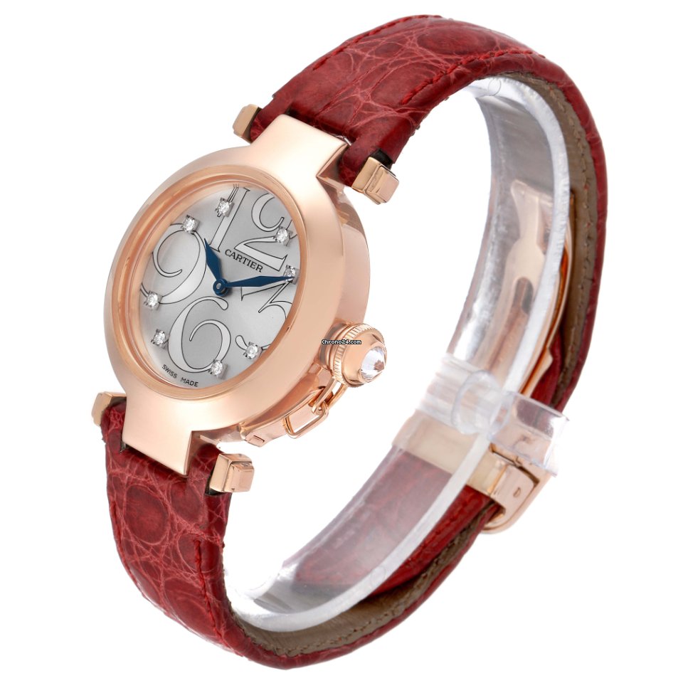 IMG_9081 Cartier Pasha Womens watch Quartz Rose gold WJ123021 Replica 5
