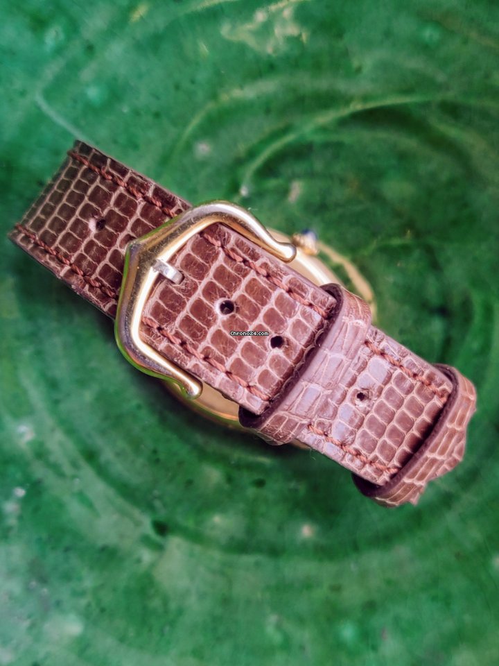IMG_9081 Cartier Tortue Mens watch Unisex Manual winding Yellow gold 10712 Replica 5