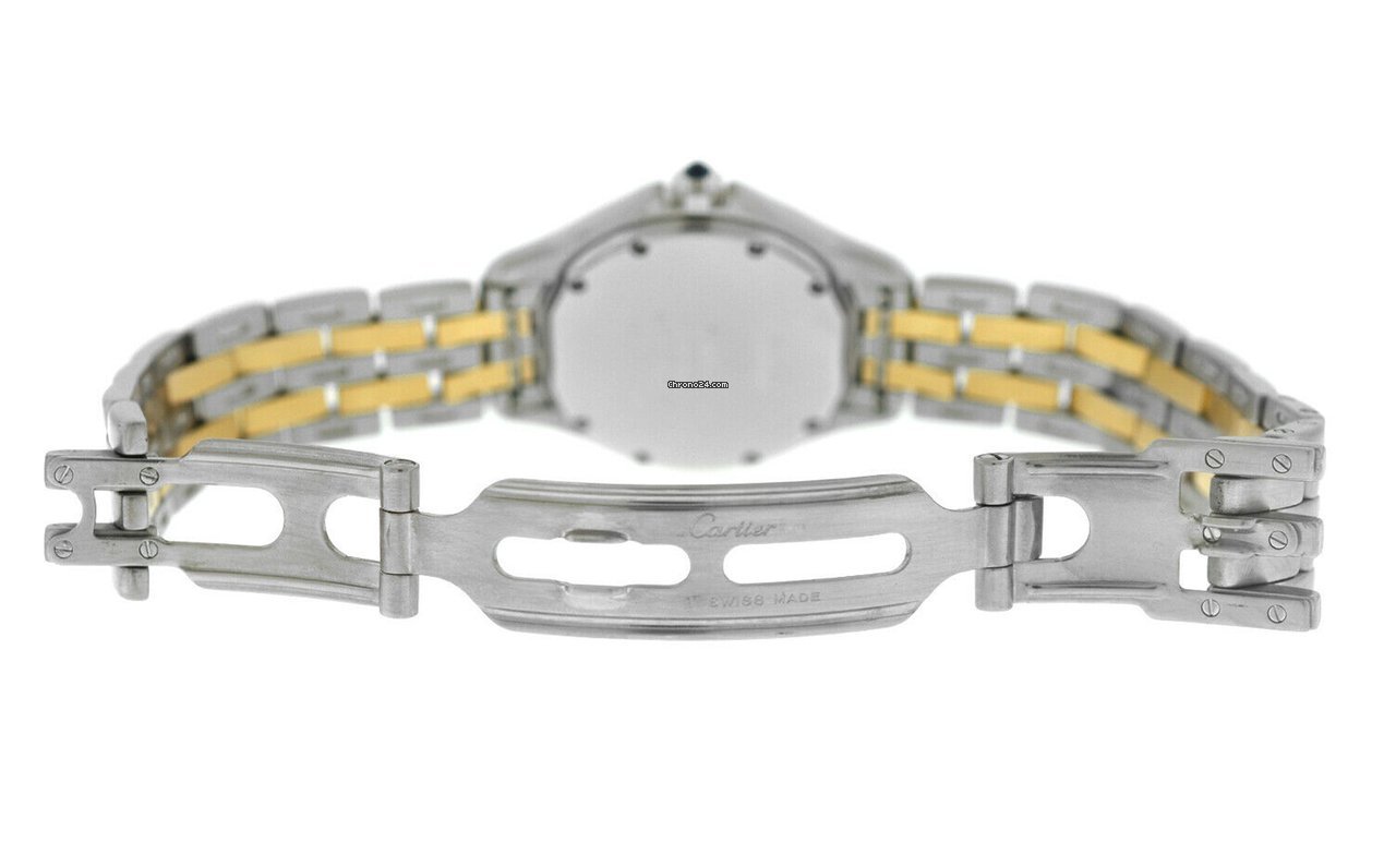 IMG_9081 Cartier Cougar Womens watch Quartz Gold Steel 119000R Replica 5