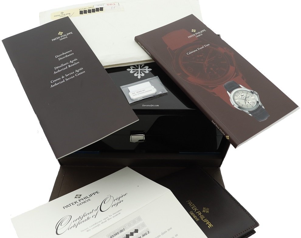 IMG_9081 Patek Philippe Travel Time Mens watch Unisex Manual winding White gold 4934g-001 Replica 5