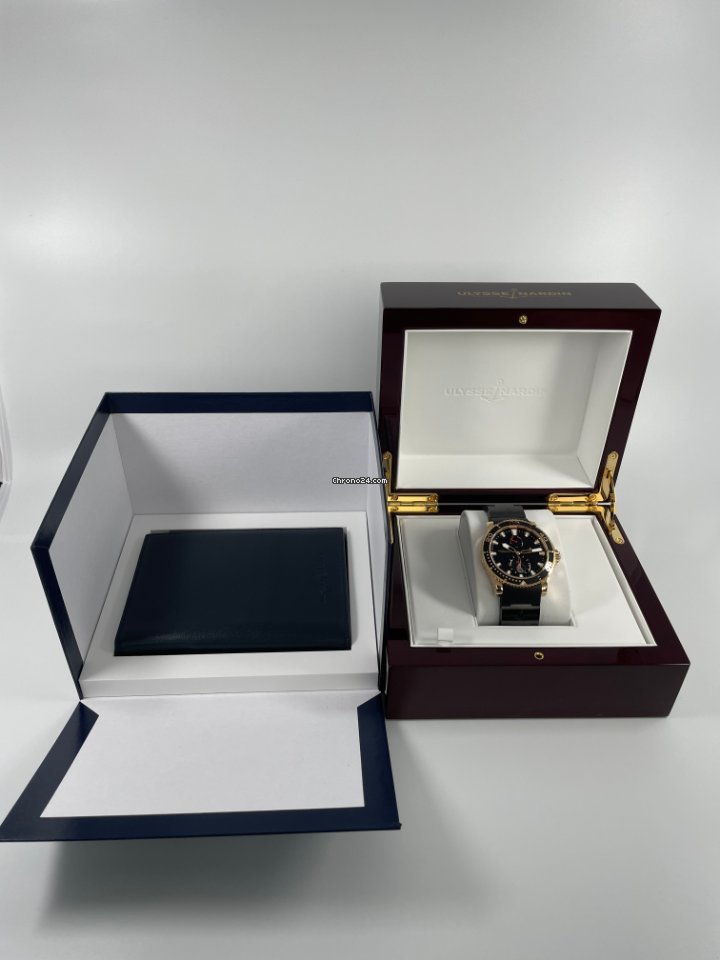 IMG_9081 Ulysse Nardin Maxi Marine Diver Mens watch Unisex Automatic Rose gold 266-33-3C-922 Replica 5