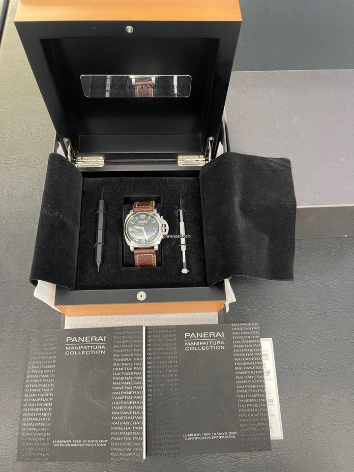 IMG_9081 Panerai Luminor 1950 10 Days GMT Automatic Steel OP6687 Replica 5