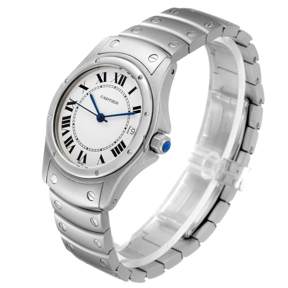 Cartier Santos Mens watch Unisex Automatic Steel 1920 Replica 5