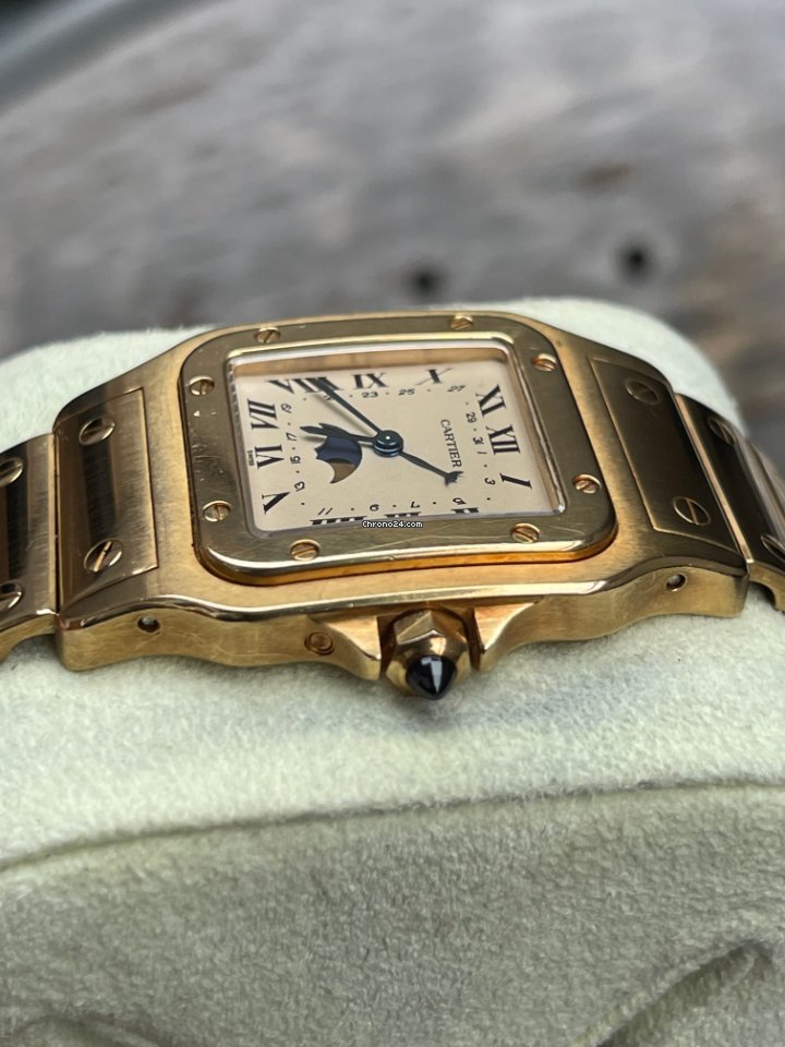IMG_9081 Cartier Santos Womens watch Quartz Yellow gold 819901 Replica 5